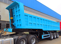 Hydraulic Cylinder Heavy Duty 3 Axle Semi Dump Trailer for Sand , Stone , Mental supplier