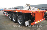 Tri - axle 40foot 45foot extendable Flatbed Semi Trailer for shipping container supplier