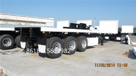 Detachable 40 foot Flatbed Semi Trailer with 3 axles 3 * 15 tons 12 pcs Contact lock supplier