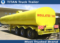 Carbon steel Insulated heavy oil bitumen asphalt tank trailer with 3 axles supplier