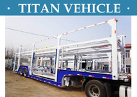 Steel Car Carrier Trailer , 2 / 3 Axle Vehicle Transport Semi Trailer supplier