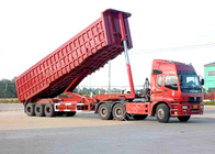 Hydraulic cylinder Heavy Duty Tipper Rear dump truck trailer for Stone , Mental supplier