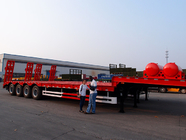 Heavy Duty 4 axles 100 ton drop deck low bed semi trailers for Congo Market supplier