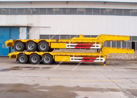 Tri Axle Heavy Duty Low Loader Semi Trailer For Heavy Equipment Transport supplier