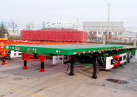 Tri Axle 40 ft Container Transport Platform Semi Trailer with twist lock supplier