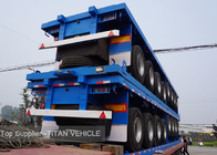 60 Tons 4 Axles Flat Bed Semi Trailer for Carrying 40ft 20ft Container supplier
