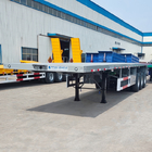 Tri Axle Trailer 40/45/48 Ft Flatbed Trailer for Sale in Mauritius Port Louis supplier