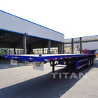 TITAN VEHICLE 40 ft cargo three axles flatbed semi truck trailer supplier