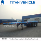 TITAN 3 axle container flatbed semi-trailer for sale supplier