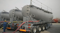 TITAN VEHICLE4 axle bulk cement tank truck trailer bulk cement silo truck supplier