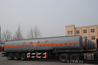 tri-axle oil transport tanker trailers with four company compartment tank trailer for sale supplier