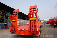 4 Axles Low bed Trailer with low bed trailer air suspension for sale supplier