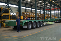 4 Axles Low bed Trailer with WABCO breaking system for sale supplier