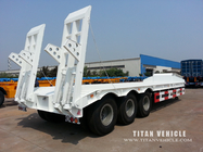 3 axles Low Bed Trailer for the transport of 75 ton and 45 ton machines for sale supplier