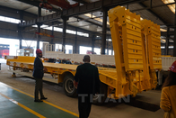 2 axle 40 tons heavy transportation low bed trailer  low loader for sale supplier