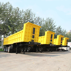 3 axle 4 axle 50t dump tipper truck trailer for sale Hg60 steel  white and yellow trailer  TITAN VEHICLE supplier