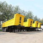 3 axle 4 axle 50t dump tipper truck trailer for sale Hg60 steel  white and yellow trailer  TITAN VEHICLE supplier