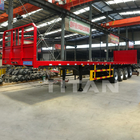 4 axles high quality flatbed truck trailer chassis flatbed container trailers for sale supplier