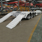 TITAN 3 axles transport excavator lowbed trailer lowbed semi trailer Low Loader price for sale supplier