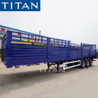 40 ton 60 ton dry cargo carrier trailer 3 axles fence semi trailer drop sided trailer supplier