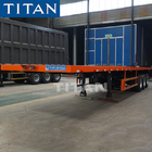 3 axle 40/50/60 tons flatbed trailer container flatbed semi trailer supplier