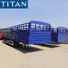 TITAN 3 axles dry cargo fence semi trailer grain/livestock trailer for sale supplier