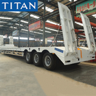 TITAN excavator 3 axles low bed/loader container truck trailer for sale supplier