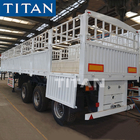 TITAN Dry Cargo Carrier 3 Axles Dropsides Cargo Fence Semi Trailer supplier