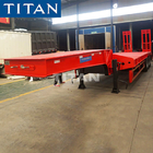TITAN 3 axles lowbed trailer 70 tons low platform transport trailer supplier