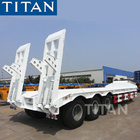 TITAN 3 axles lowbed trailer multi fuction 80 ton low bed trailer supplier