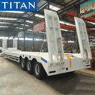 TITAN 3 axles lowbed trailer multi fuction 80 ton low bed trailer supplier