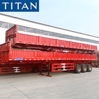 TITAN 50 Ton Multifunction Dropside Flatbed Trailer With Sideboard for Sale supplier