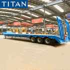 TITAN 3 axles 70T Construction Machine Transport lowbed trailer for sale supplier