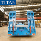 TITAN 3 axles 70T Construction Machine Transport lowbed trailer for sale supplier