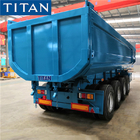 TITAN low price 4 Axle 32cbm heavy duty dump tractor tipping trailer supplier