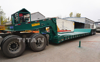 4 axles 100 ton 120 tonne hydraulic removable detachable goose neck lowboy low loaders trailer supplier