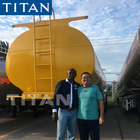 TITAN 30-45cbm road fuel gasoline transport tanker trailers for sale supplier