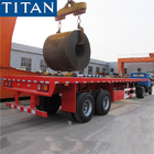 TITAN 20/40ft bogie suspension commercial flatbed trailer manufacturers supplier