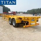 TITAN tri axle 40ft shipping container terminal trailer price supplier
