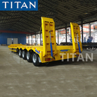TITAN 60-100 ton low loader deck lowbed semi trailer for Tanzania supplier