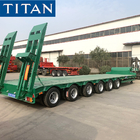 TITAN 6 axle hydraulic heavy haul lowbed trailer truck for Africa supplier