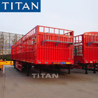 3 Axle 60 tons Flat Deck Flatbed trailer with removable sides supplier