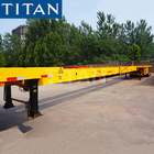 3 axle Extendable Container Sand Off-Road flatbed semi trailers for sale supplier