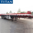 3 Axle 40 Foot Container Flatbed Semi Trailer for Sale in Zimbabwe supplier
