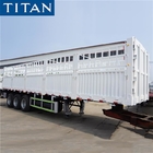 60 Ton Cattle Animal Transport Fence Semi Trailer for Sale in Sudan supplier