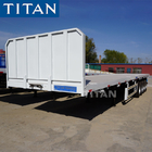4 Axle Flatbed Flat Deck 40ft Container Trailer Price supplier