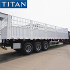 Side wall trailer | Most popular 3 axle 60 ton dropside trailer for sale in Sudan supplier