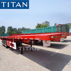 Tri axle 40 ft container semi flatbed trailer manufacturers for sale supplier