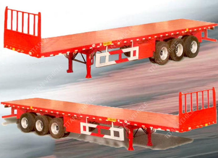 3 axle 20ft 40ft long flat bed trailers  / custom flatbed trailers supplier