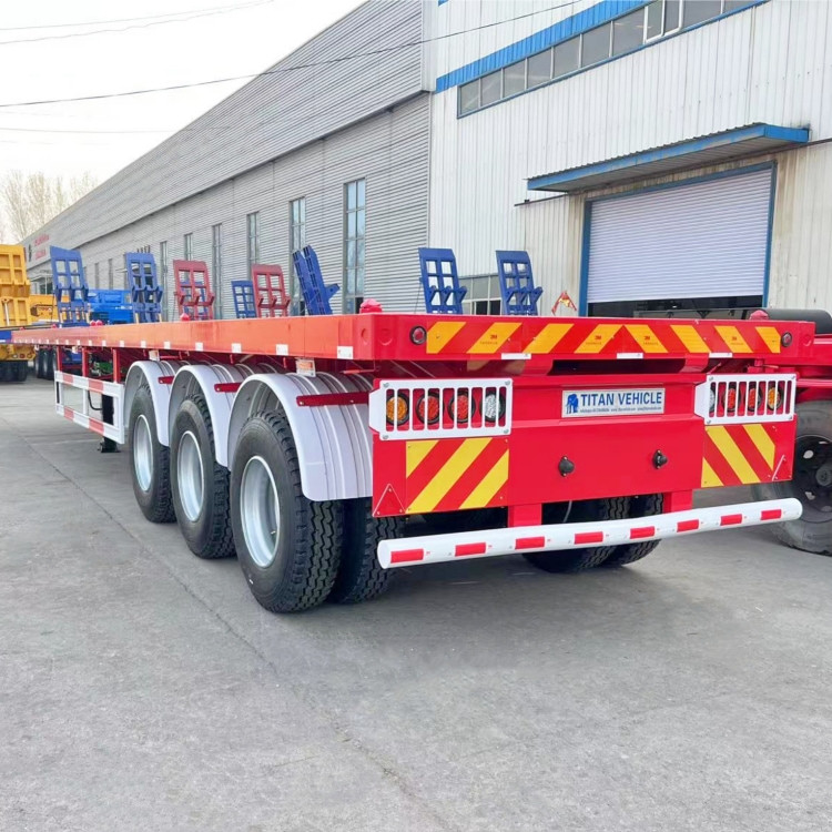 3/Tri Axle Flat bed Trailer 40/45/48 Ft FlatBed Semi Trailer for Sale - TITAN Vehicle supplier